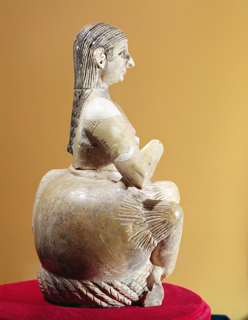 Sångerskan, Ur-Nina (profilvy), c.2800-2300 f.Kr. (alabaster) av Mesopotamian