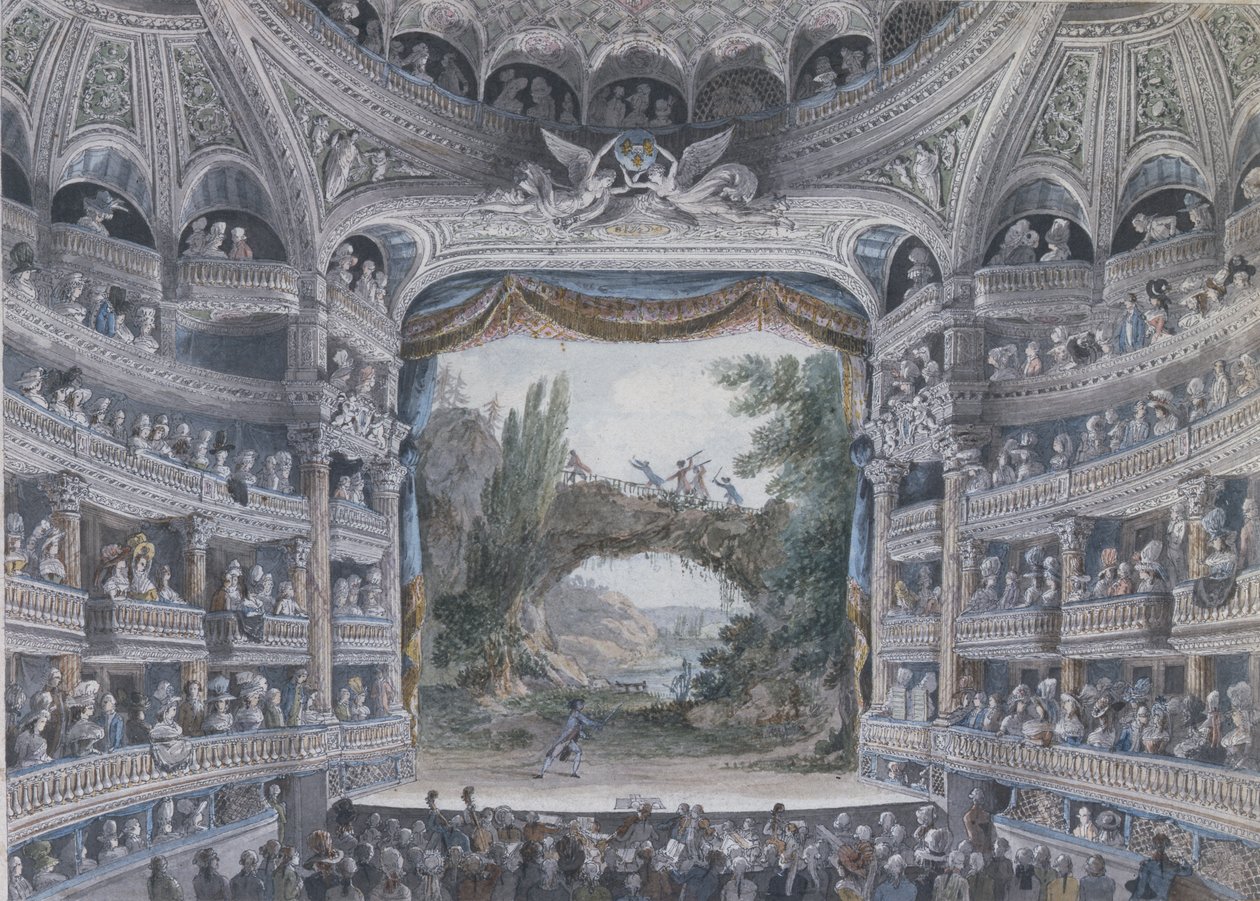 The Comedie Francaise, ca 1791 av Meunier