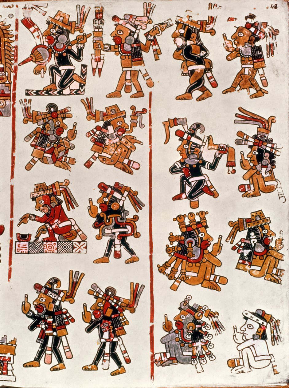 Mekisikō codex o loʻo faʻaalia ai le gafa o le Aztec civilizations av Mexican School