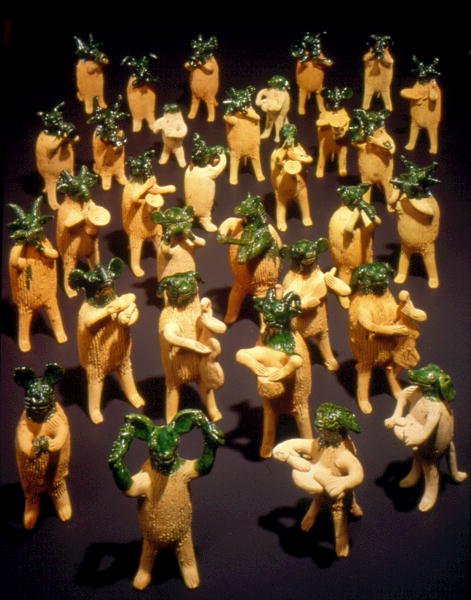 Djurorkester, från Oaxaca (keramik) av Mexican School