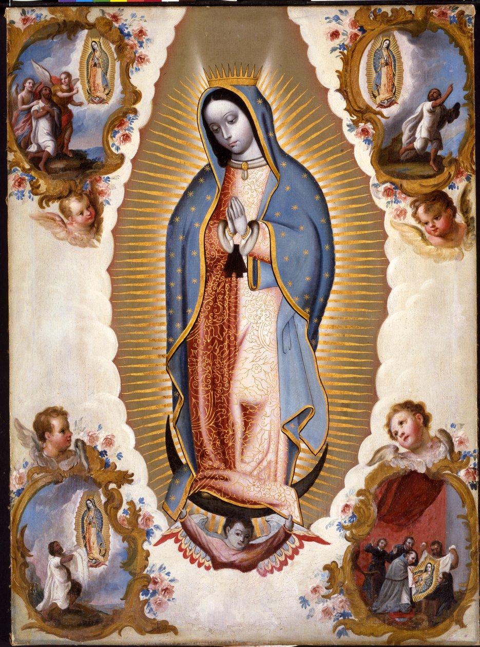 Jungfrun av Guadalupe av Mexican School