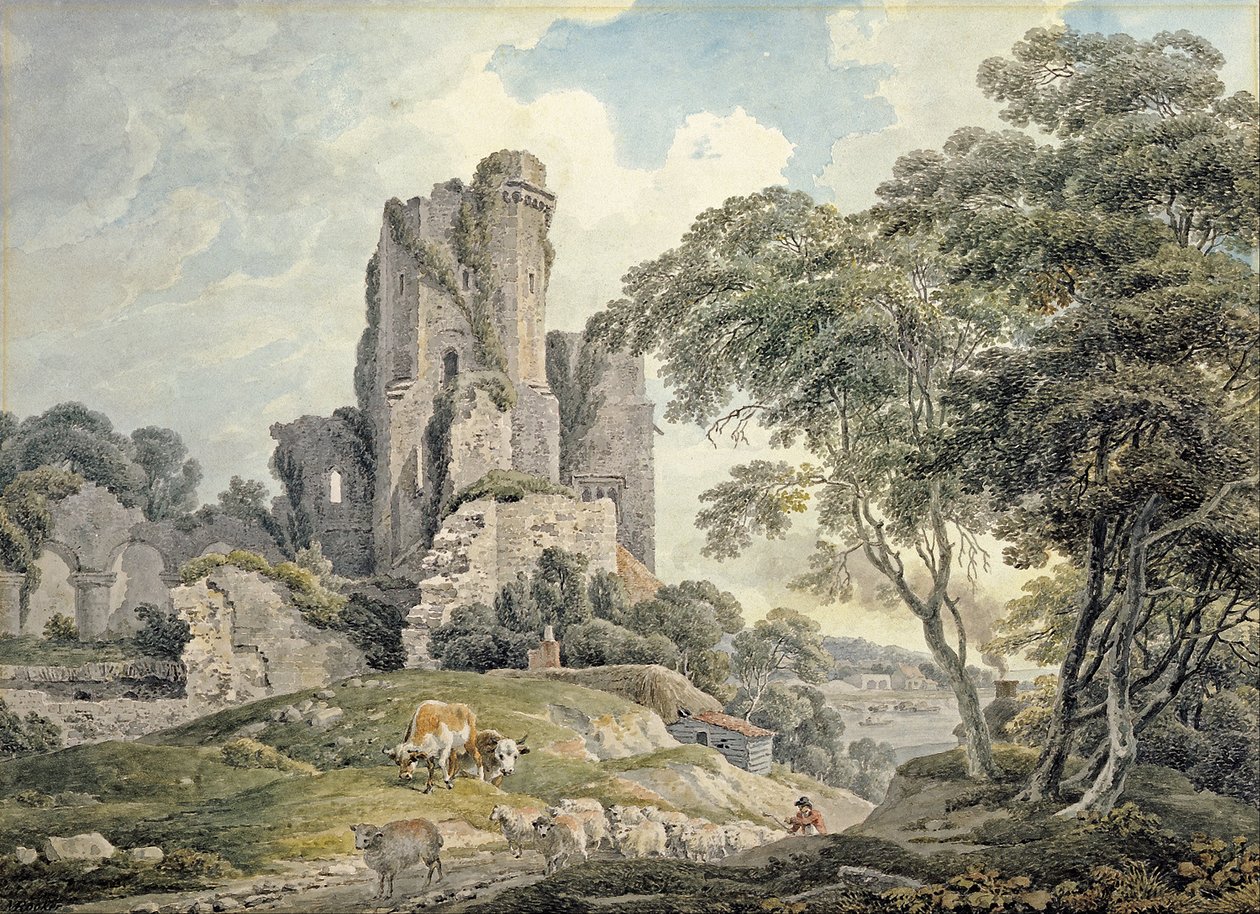 A view of a ruined castle av Michael Rooker