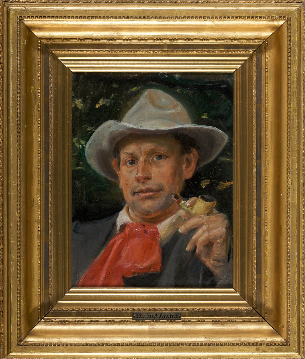 Portrait of Martin Andersen Nexø av Michael Peter Ancher