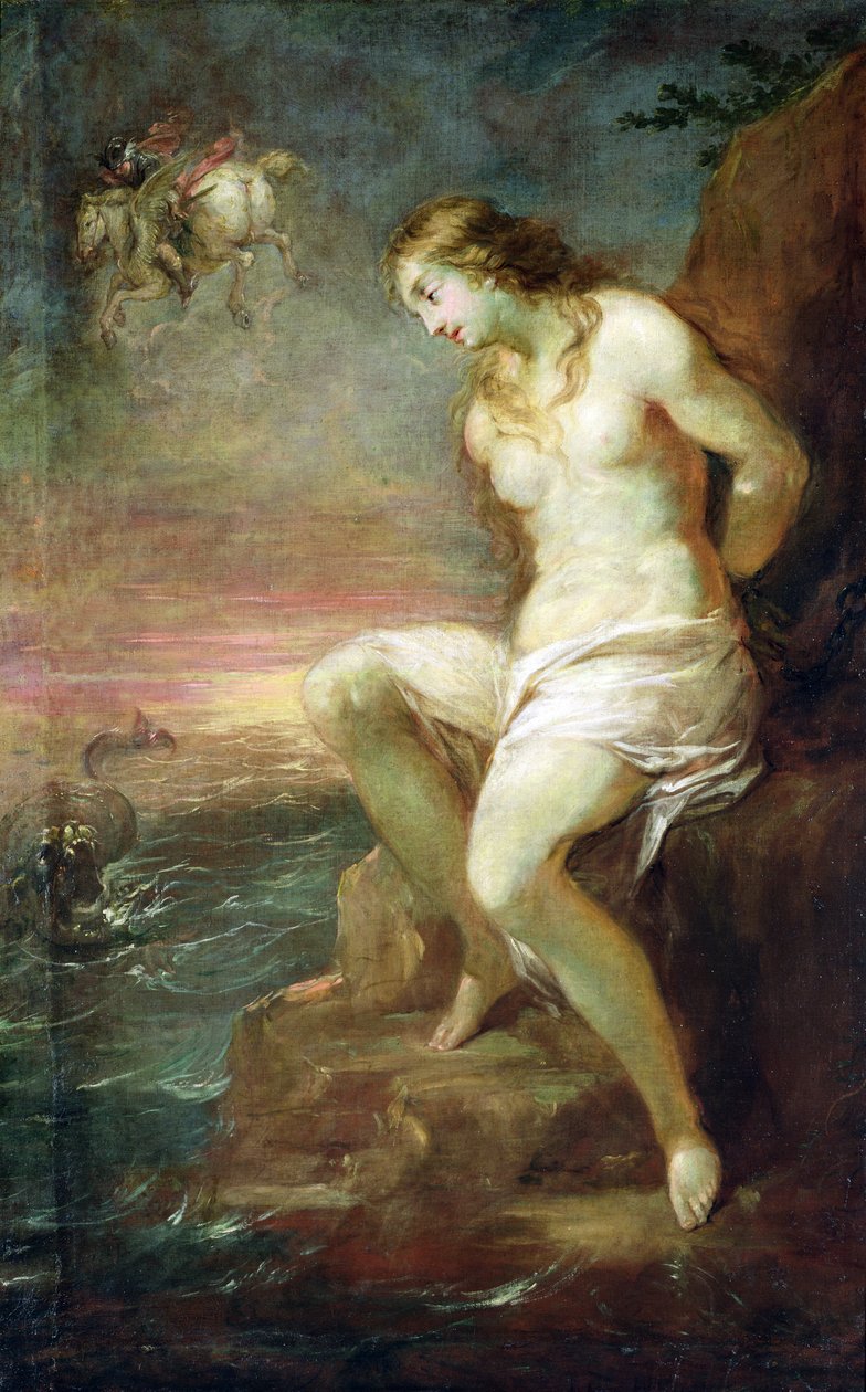 Perseus Rescuing Andromeda, c.1695 swed av Michael Leopold Willmann