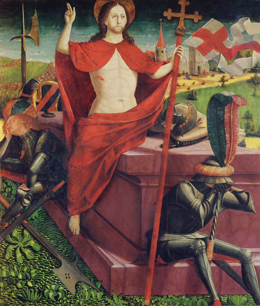 Uppståndelsen, från Stefans altartavla, ca 1470 av Michael Pacher