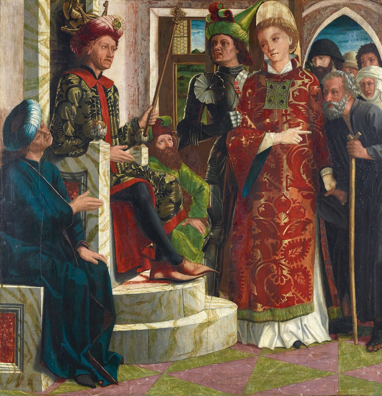 St. Laurentius inför kejsaren av Michael Pacher