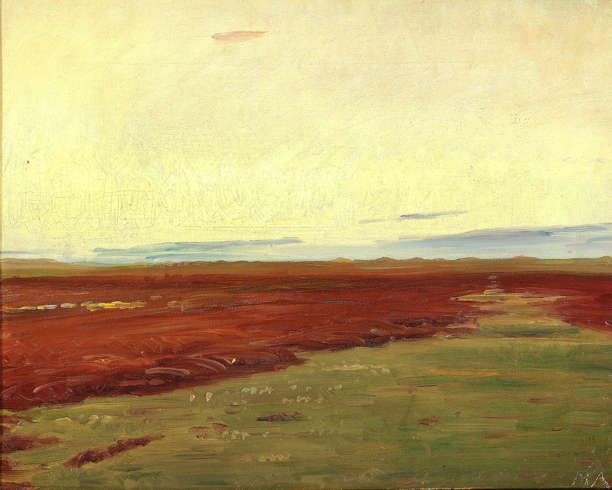 Solnedgång över brovattnet vid Skagen. av Michael Peter Ancher