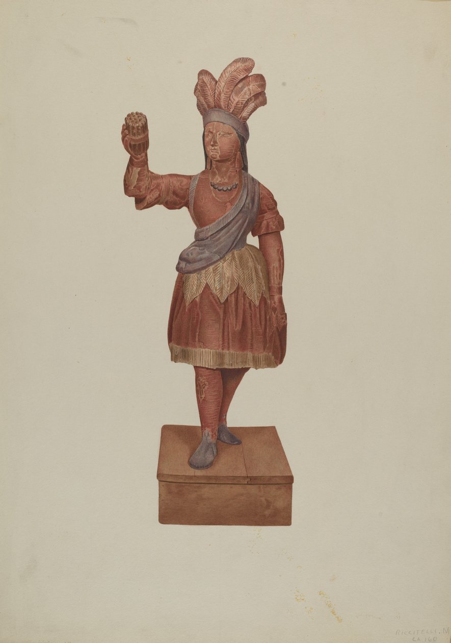 Cigarraffär Indian, ca. 1939. av Michael Riccitelli