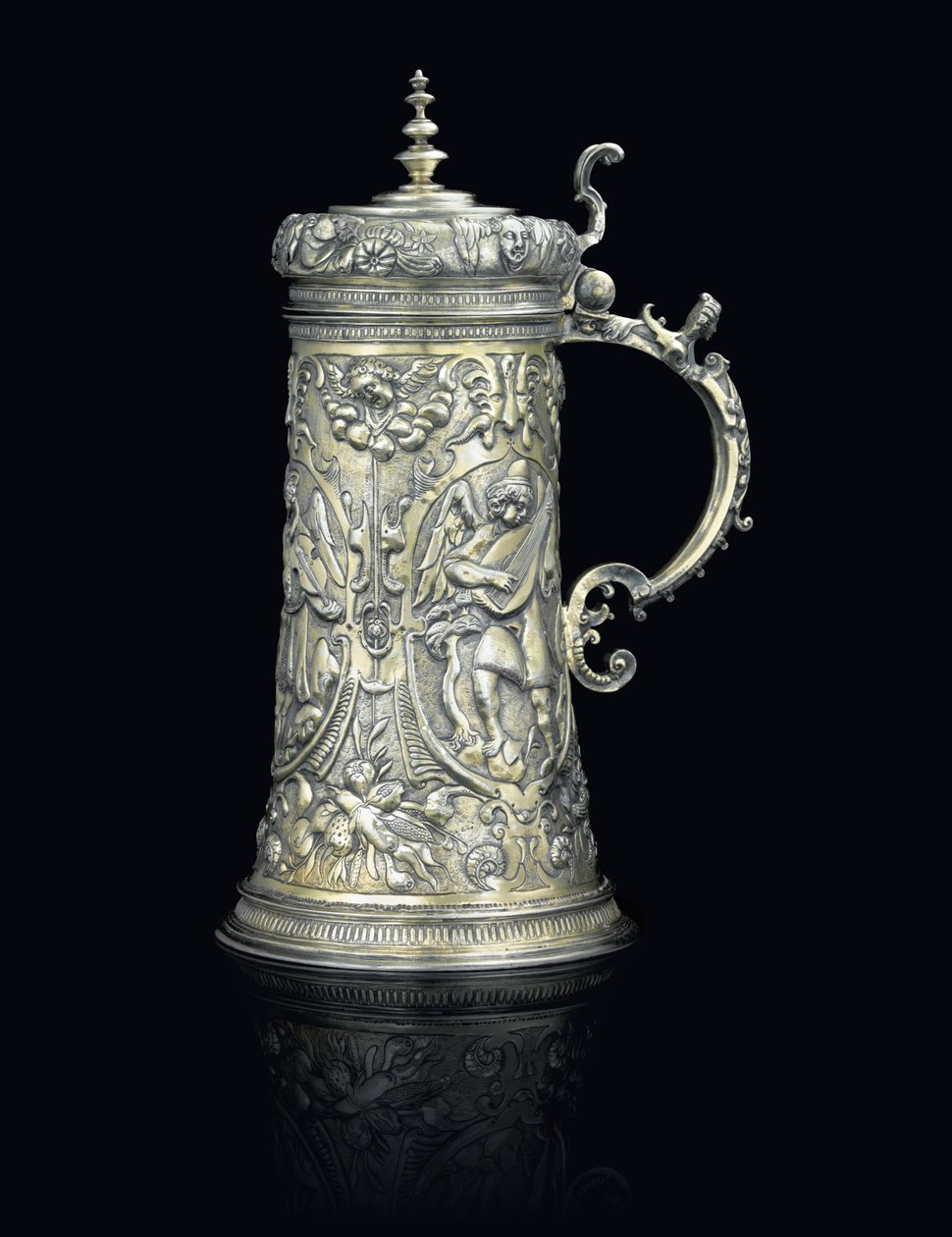 Tankard, Brasso, ca 1640 av Michael Schelling