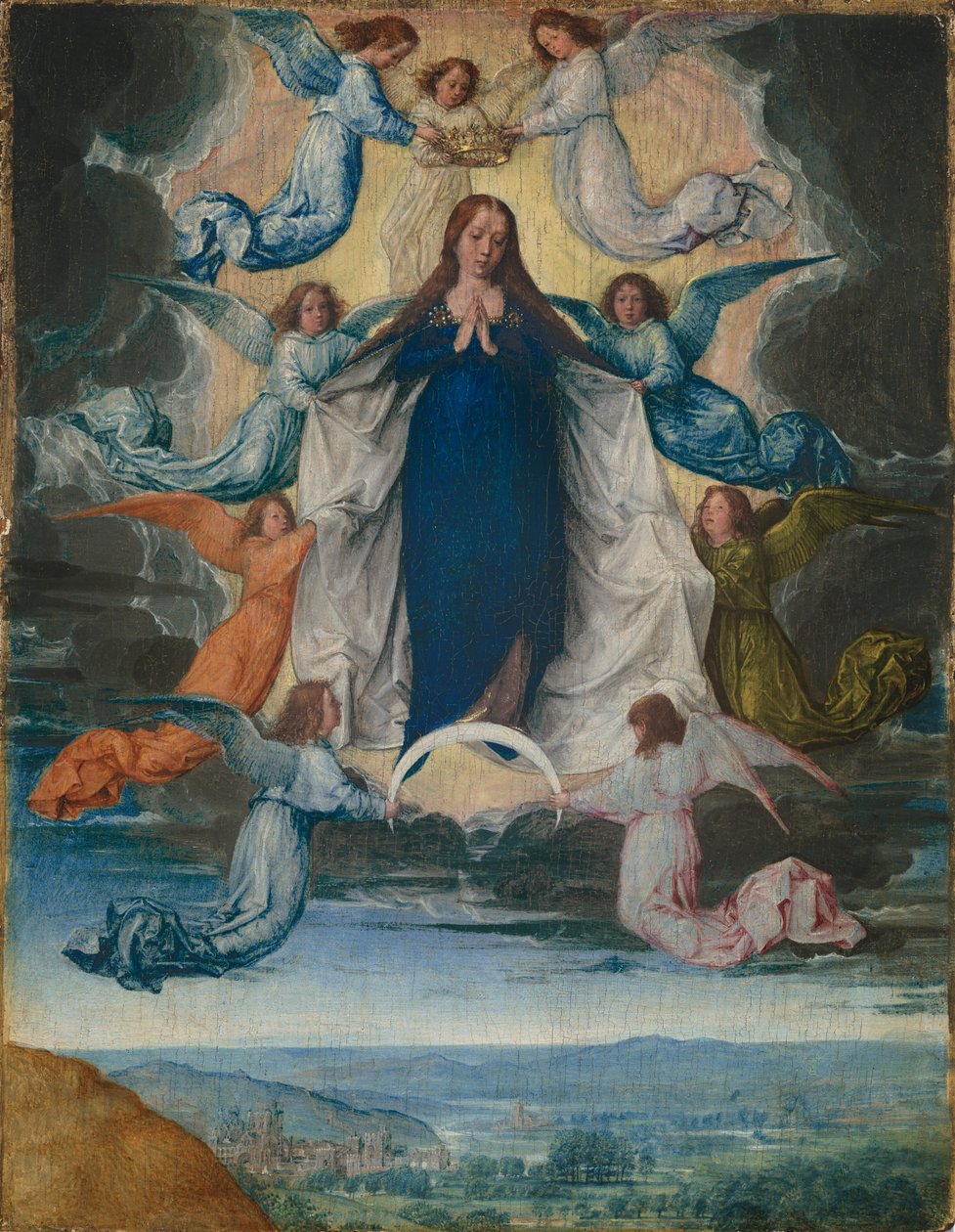 Jungfruns antagande, ca. 1500. av Michael Sittow