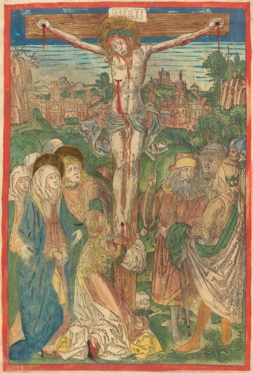 Korsfästelsen med Maria Magdalena av Michael Wolgemut