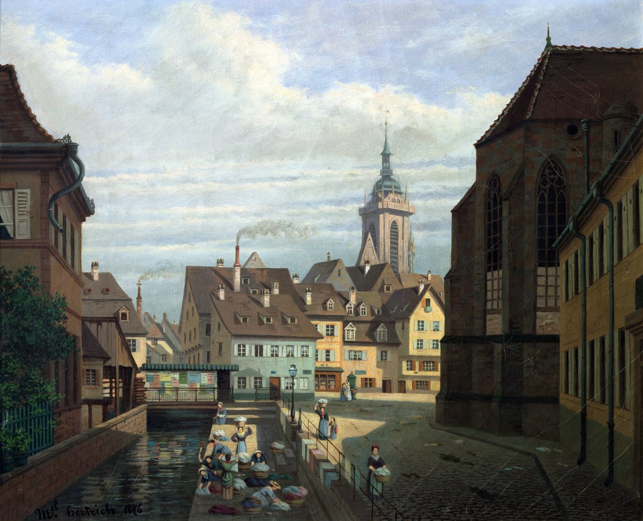 Place des Dominicains, Colmar, 1876 av Michel Hertrich
