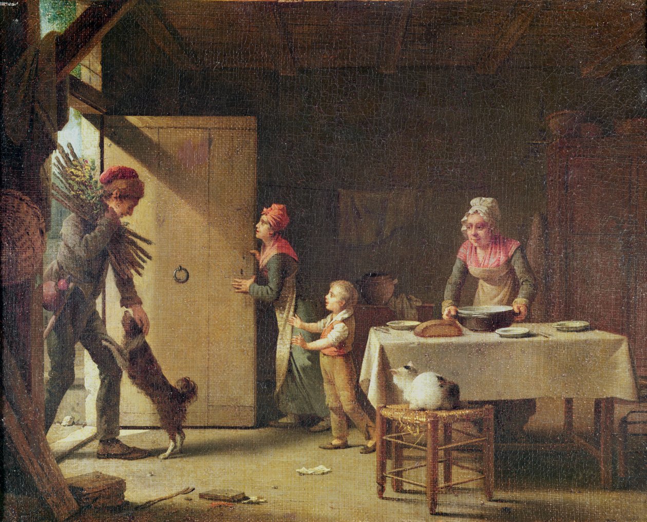 Den rustikke familie, 1815 swed av Michel Martin Drolling