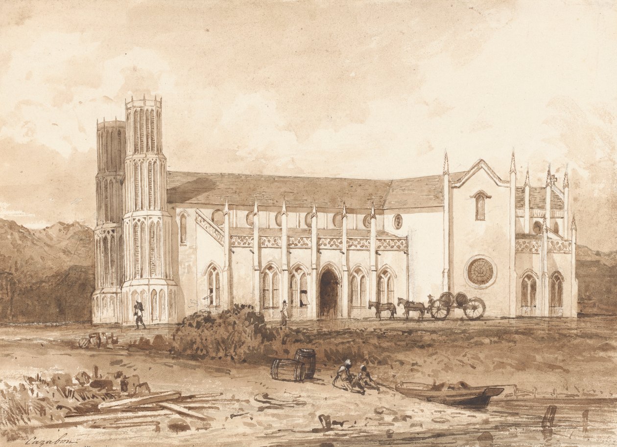 Katolska kyrkan, Port of Spain av Michel Jean Cazabon