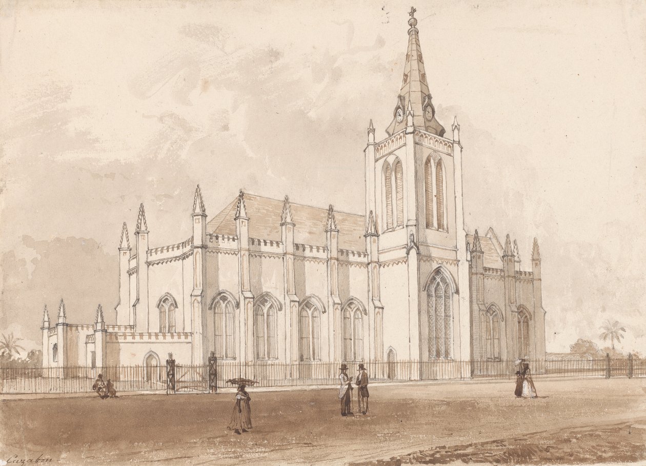Trinity Church, Port of Spain av Michel Jean Cazabon
