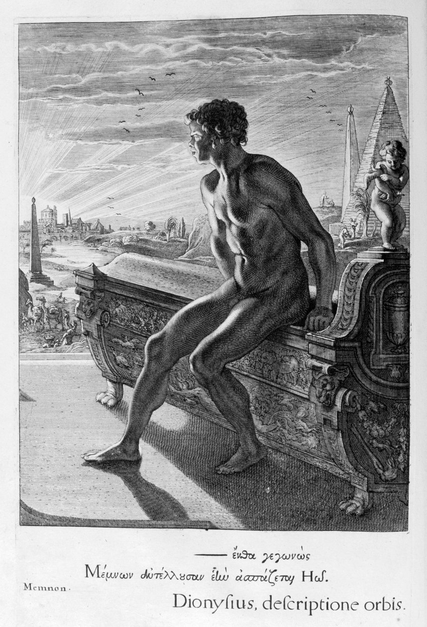 Memnons staty, 1655 av Michel de Marolles