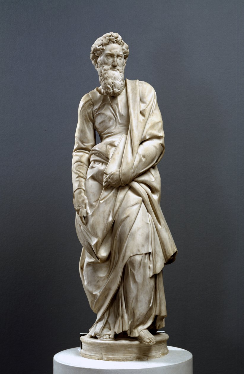 Saint Paul, från Piccolomini-altaret, 1501-4 (marmor) (se 134171 och 134172) av Michelangelo Buonarroti