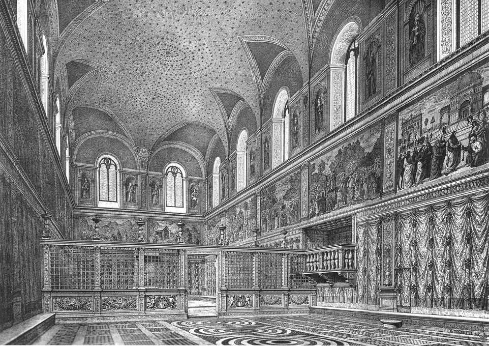 Sistine Chapel reconstructed appearance av Michelangelo Buonarroti