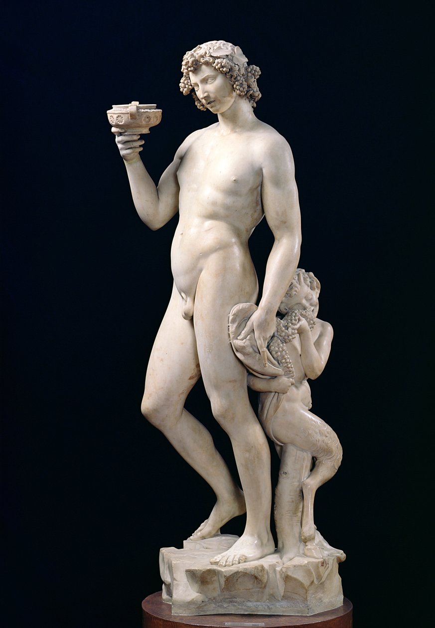 Bacchus fylleri, 1496-97 (marmor) av Michelangelo Buonarroti