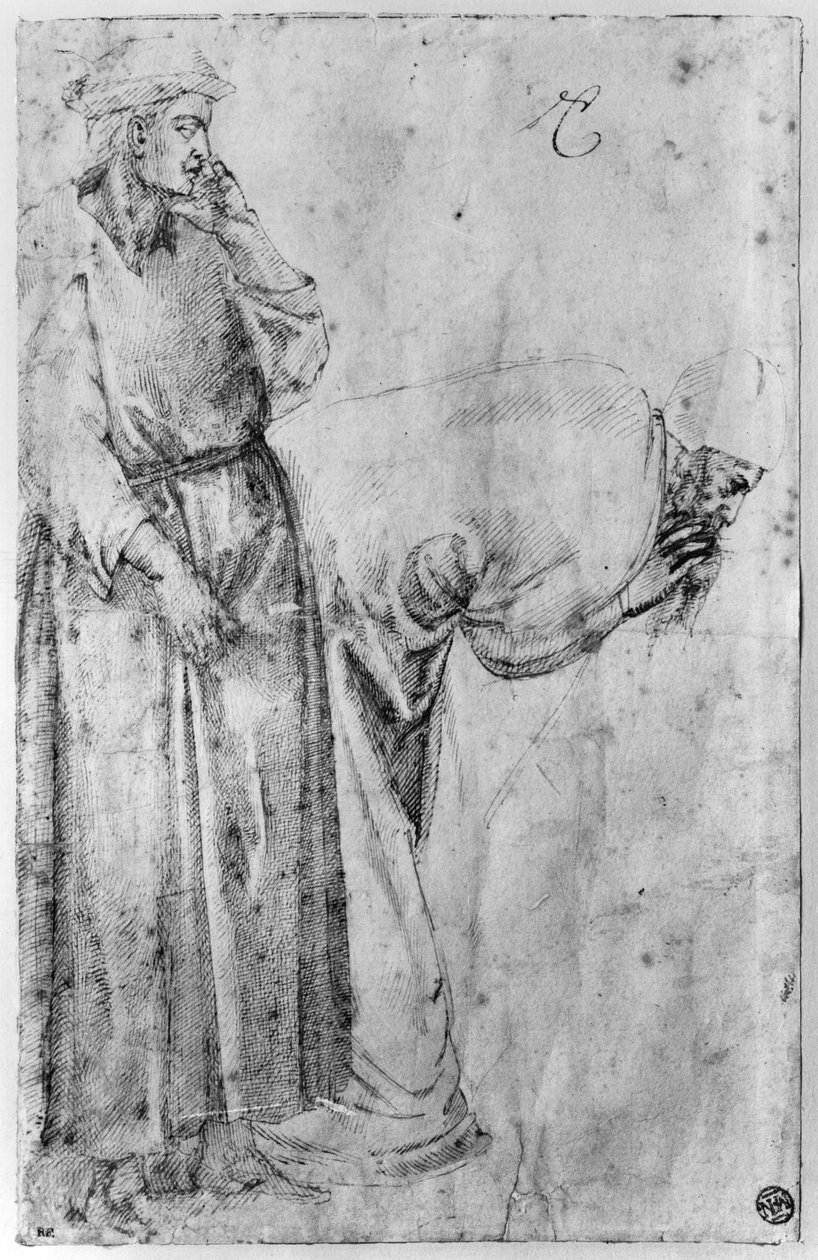 Två figurer av Michelangelo Buonarroti