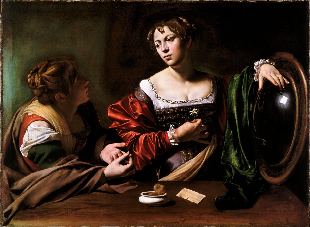 Martha and Mary Magdalene av Michelangelo Merisi Caravaggio