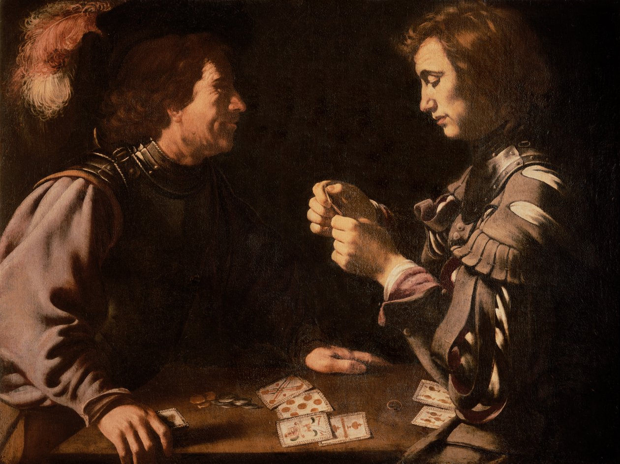 Spelarna av Michelangelo Merisi Caravaggio