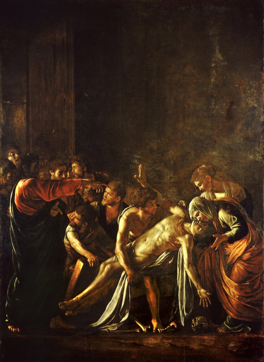Uppståndelsen av Lasaros av Michelangelo Merisi Caravaggio