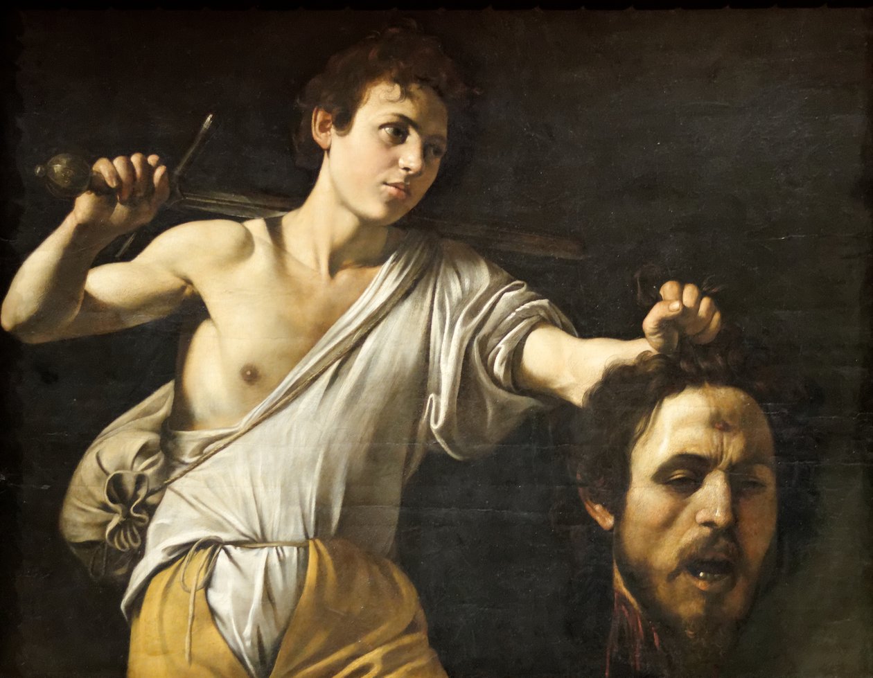 David mit dem Haupt des Goliath av Michelangelo Merisi Caravaggio