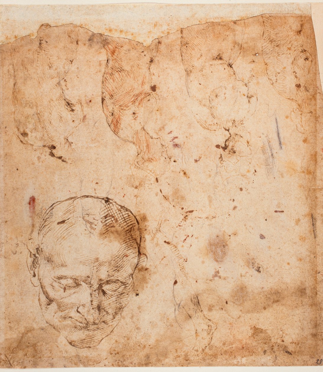 Figurstudier av Michelangelo (after) Buonarroti