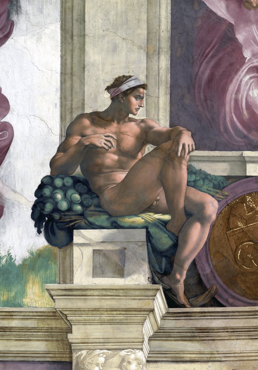 Ignudo (taket i Sixtinska kapellet i Vatikanen) av Michelangelo Buonarroti