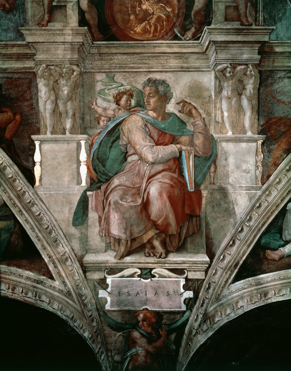 Jesaja, detalj från Sixtinska kapellets tak av Michelangelo Buonarroti