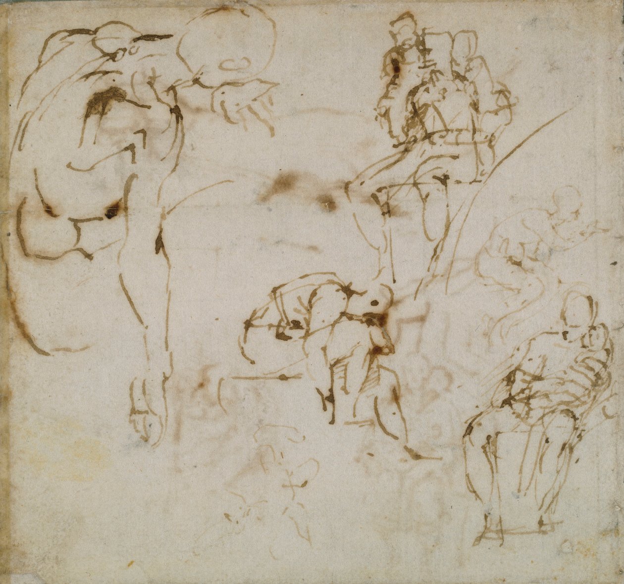 Sida från en skissbok, c1490-1560 av Michelangelo Buonarroti