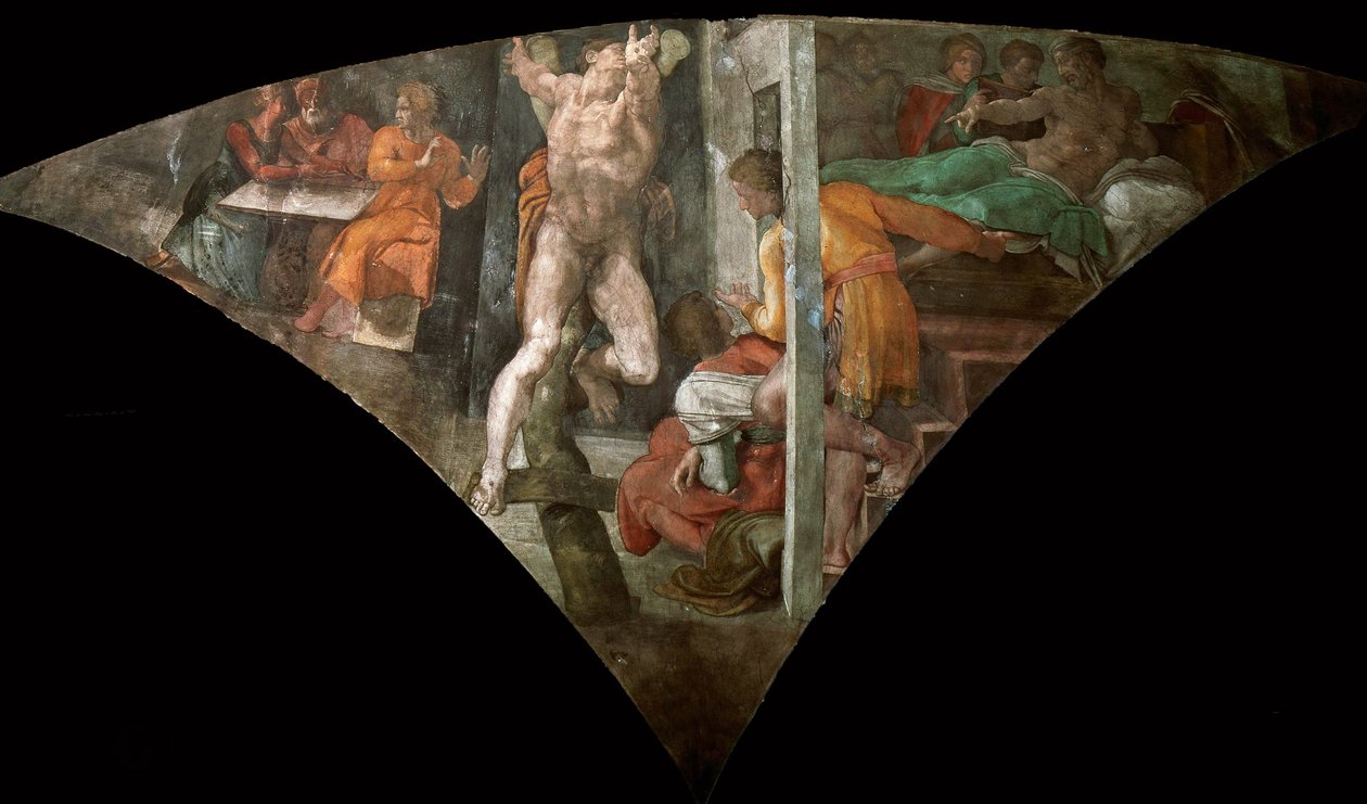 Hamans straff av Michelangelo Buonarroti