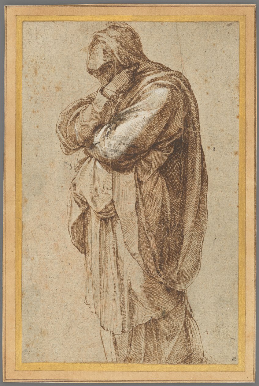 Studie av en sörjande kvinna av Michelangelo Buonarroti