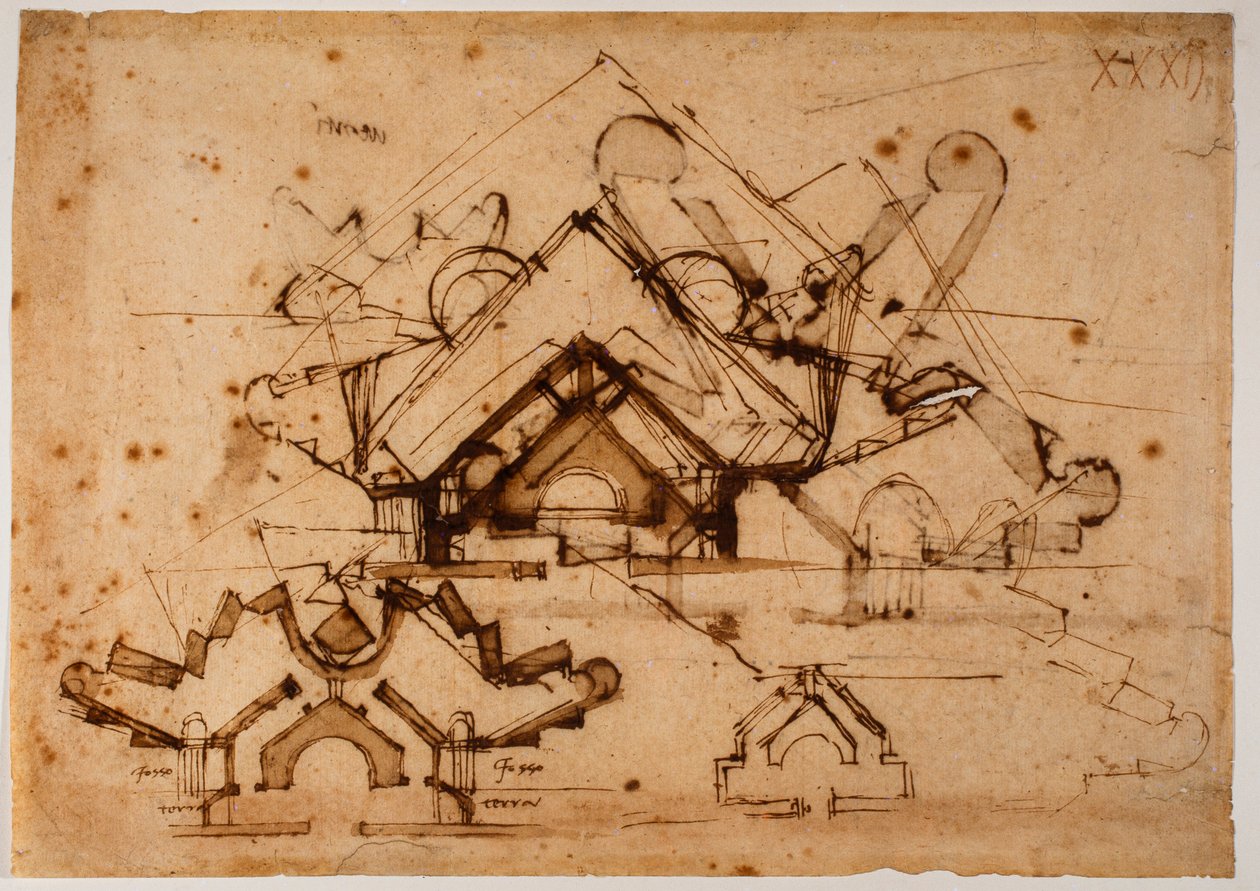 Studie av berikning av Michelangelo Buonarroti
