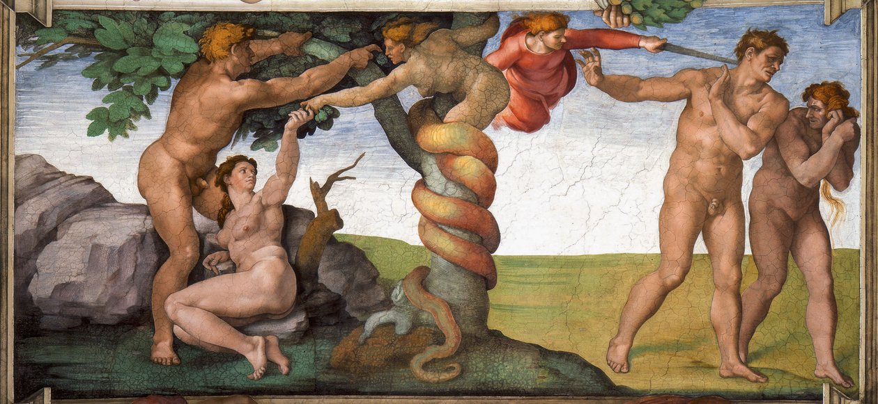 Utvisningen från paradiset av Michelangelo Buonarroti