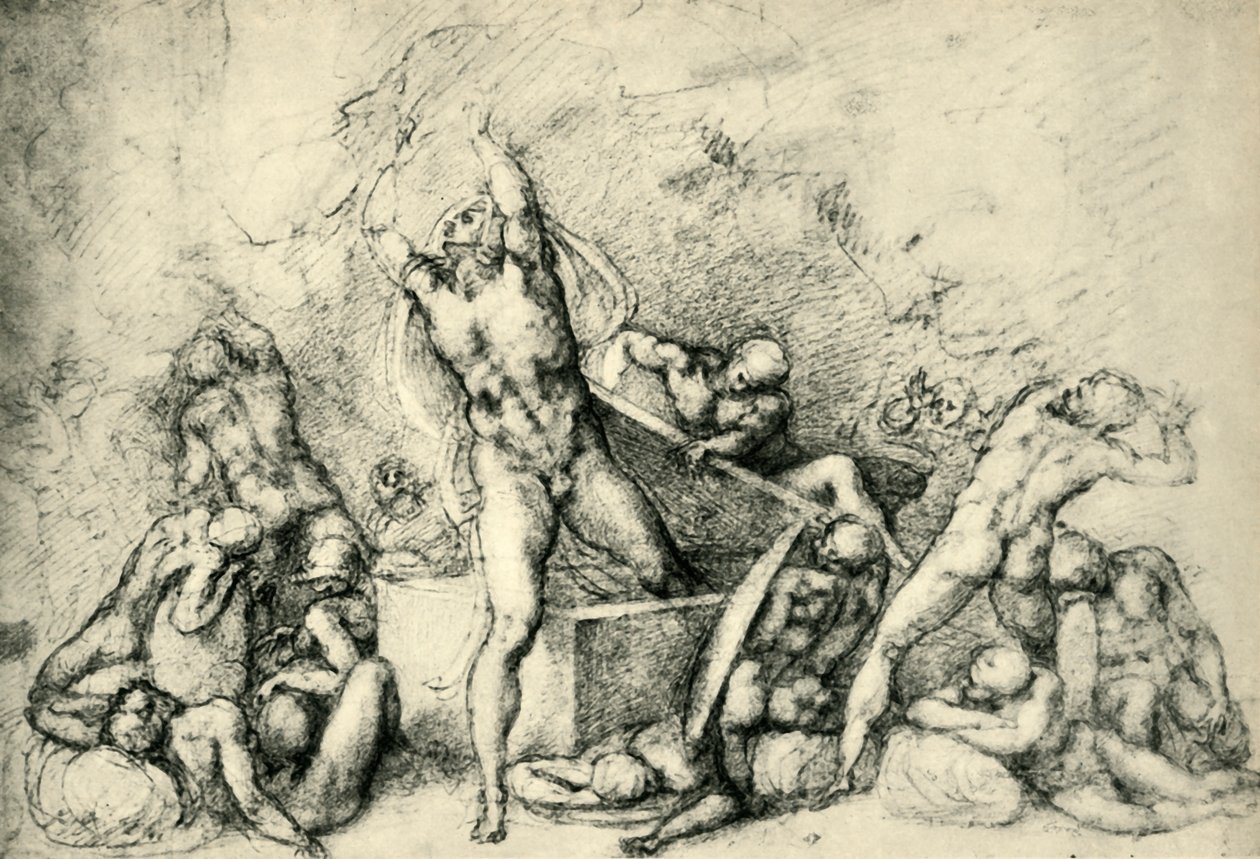 Uppståndelsen, c1532, 1943. av Michelangelo Buonarroti