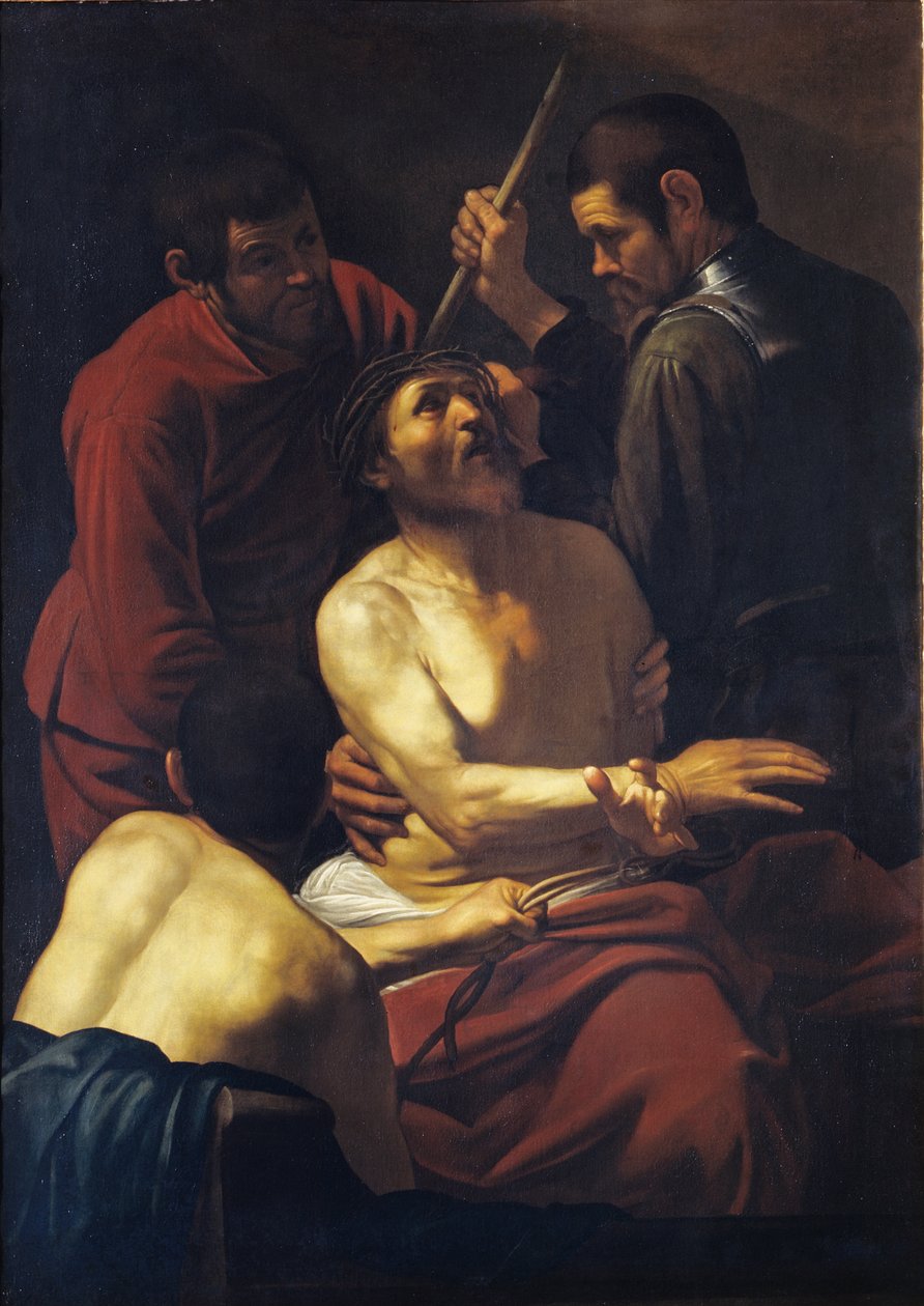 Kristus krönt med törnar, ca. 1605. av Michelangelo Caravaggio