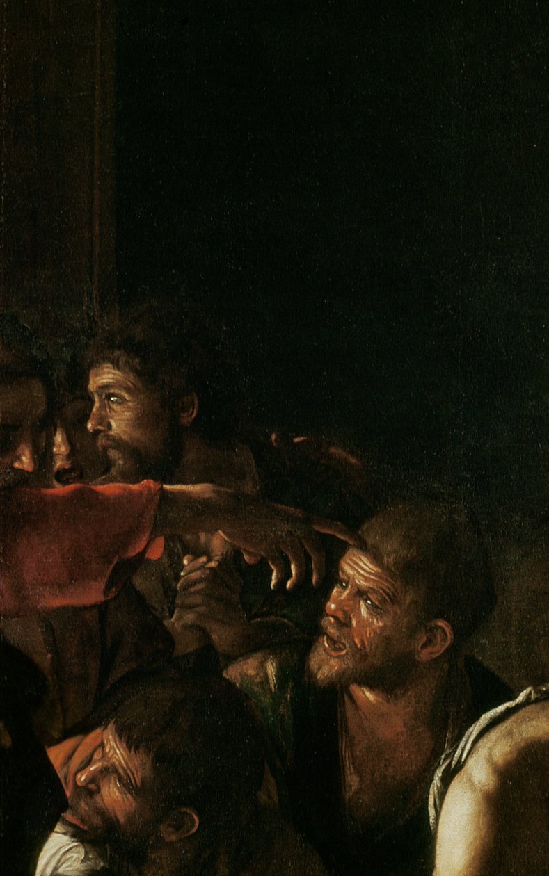 Lasarus uppståndelse (detalj av 238777) av Michelangelo Merisi Caravaggio