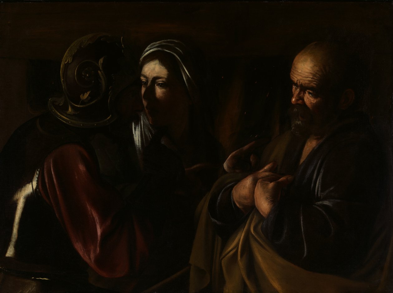 Sankt Peters förnekelse, 1610. av Michelangelo Merisi Caravaggio