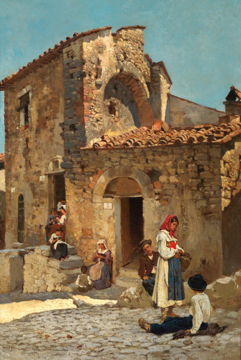 Italian Street Scene av Michele Cammarano