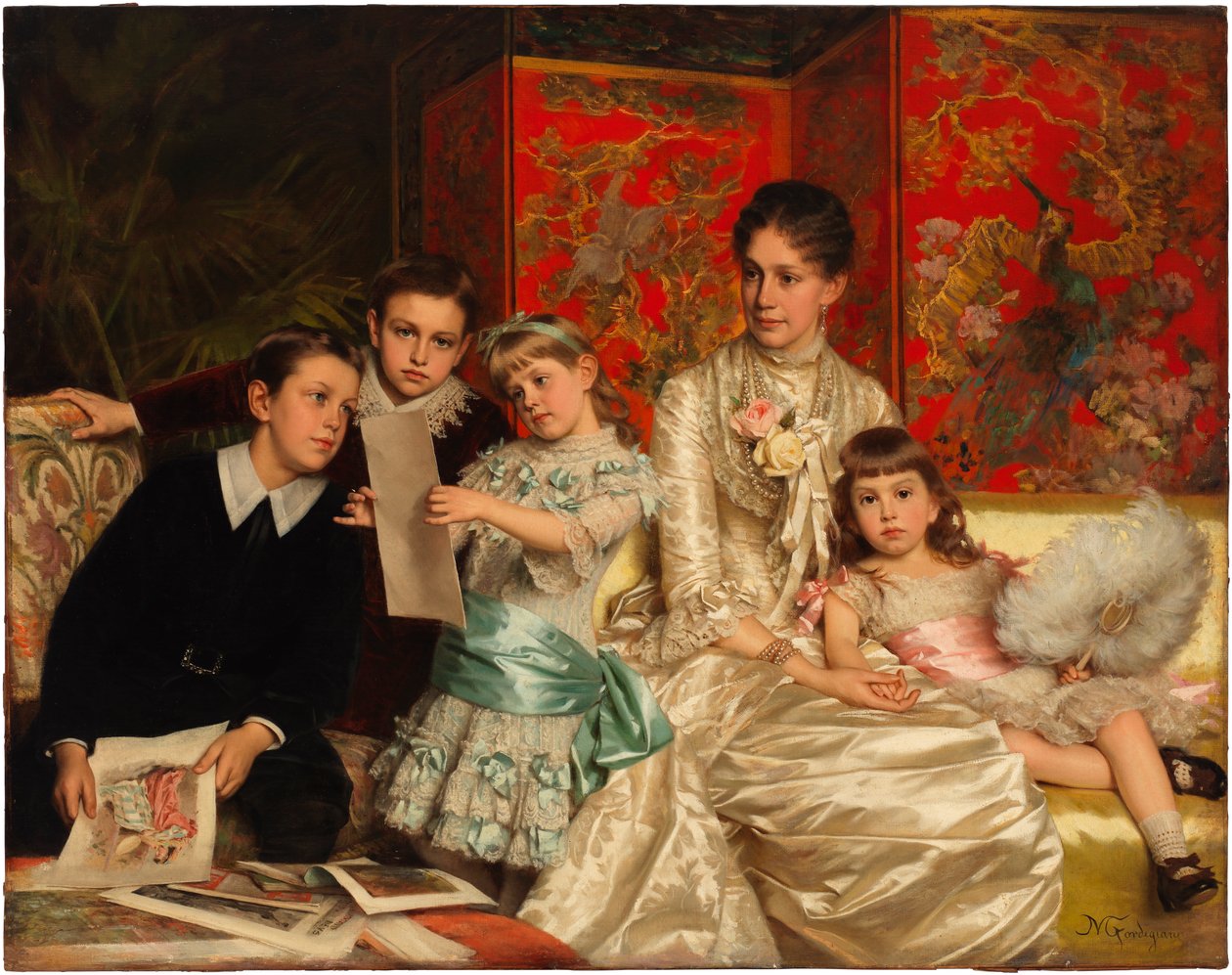 Familjegrupp av Michele Gordigiani