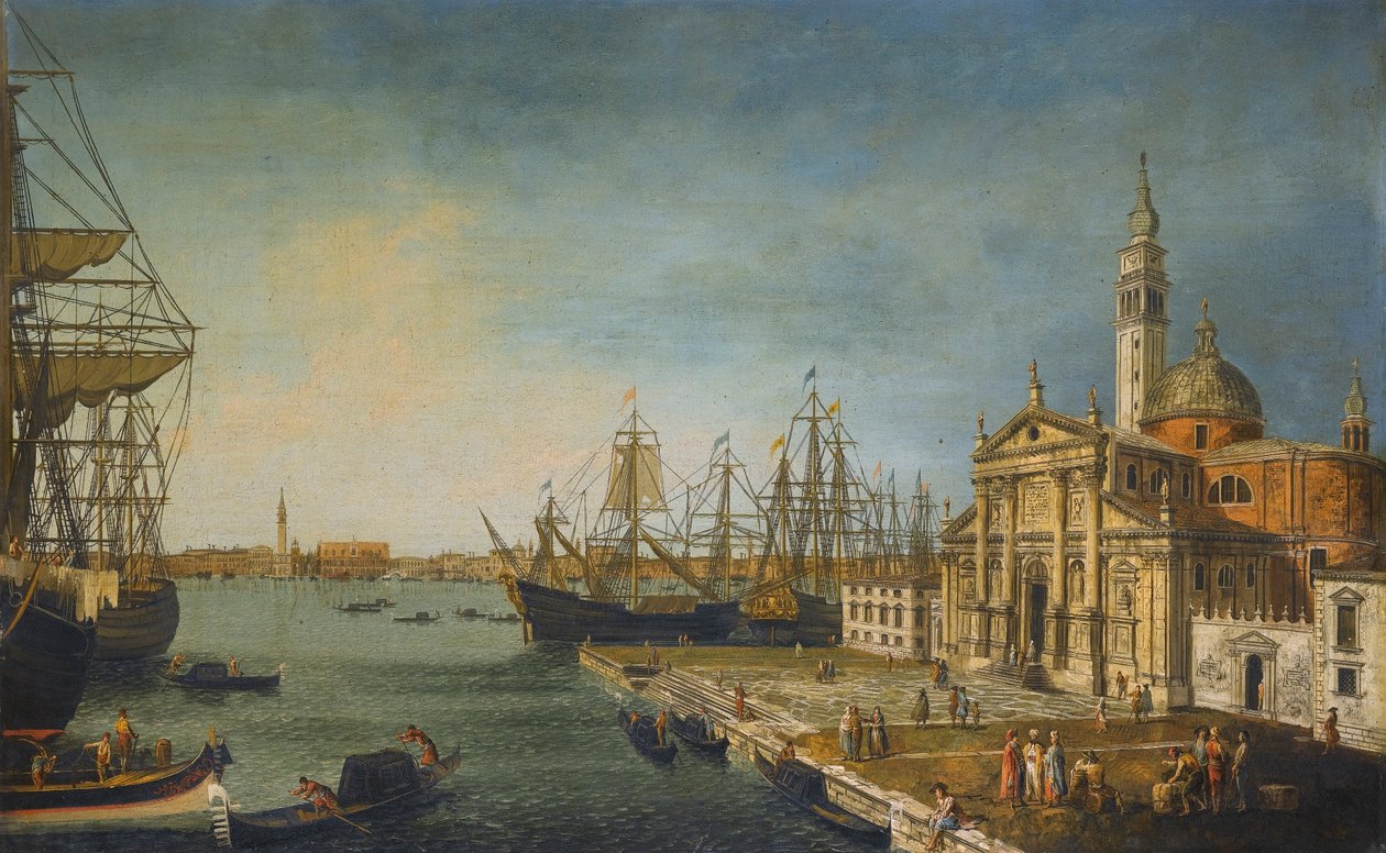 Venice, A View of the Bacino Di San Marco from the Church and Island of San Giorgio Maggiore av Michele Marieschi