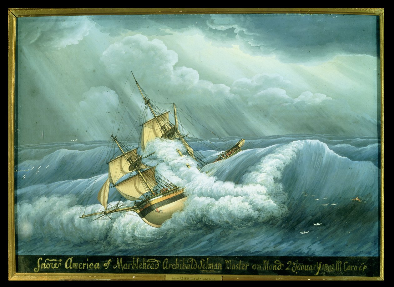 "Amerika i Marblehead av Michele Felice Corne