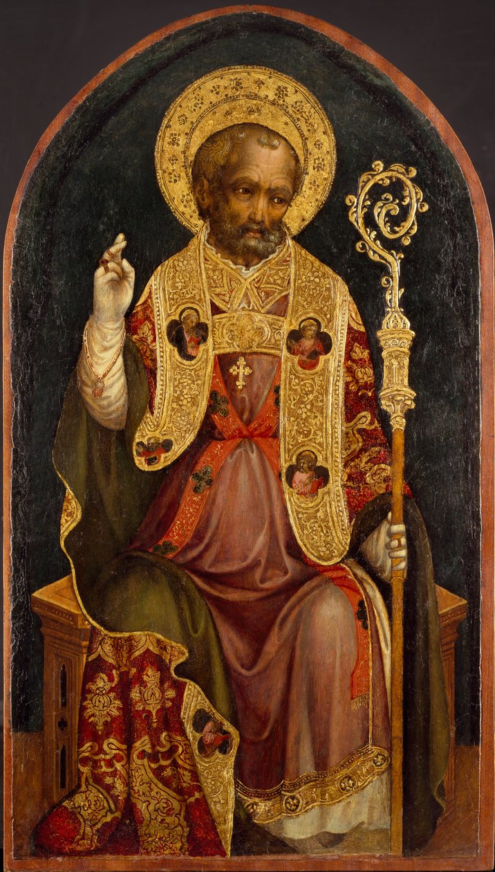 En biskopshelgon, c1440 av Michele Giambono