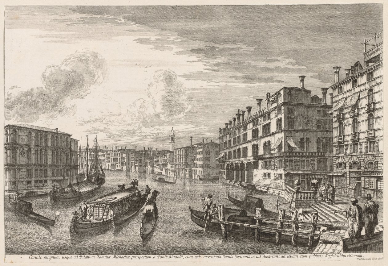 Utsikt över Venedig: Canal Grande, 1741. av Michele Marieschi