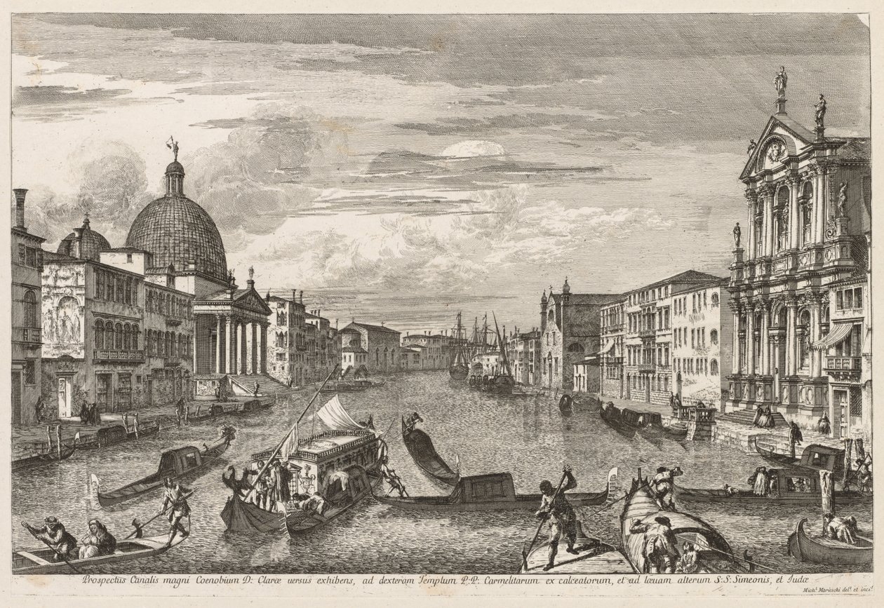 Utsikt över Venedig: Santa Chiara av Michele Marieschi