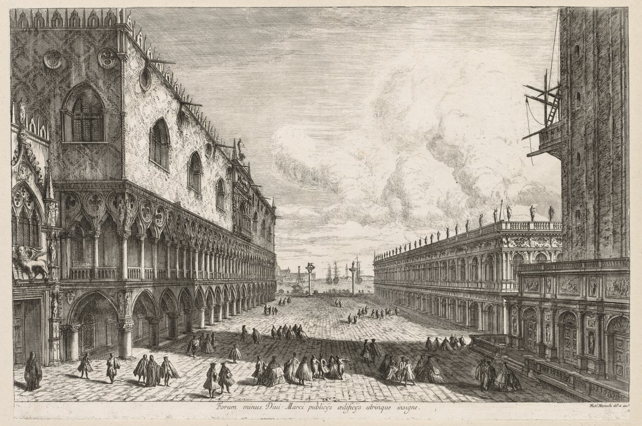 Utsikt över Venedig: Piazzetta av Michele Marieschi
