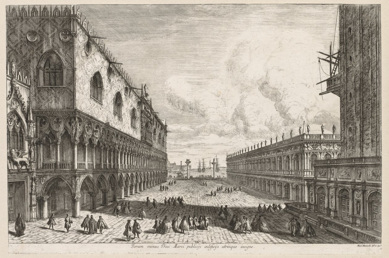 Utsikt över Venedig: Piazzetta, 1741. av Michele Marieschi