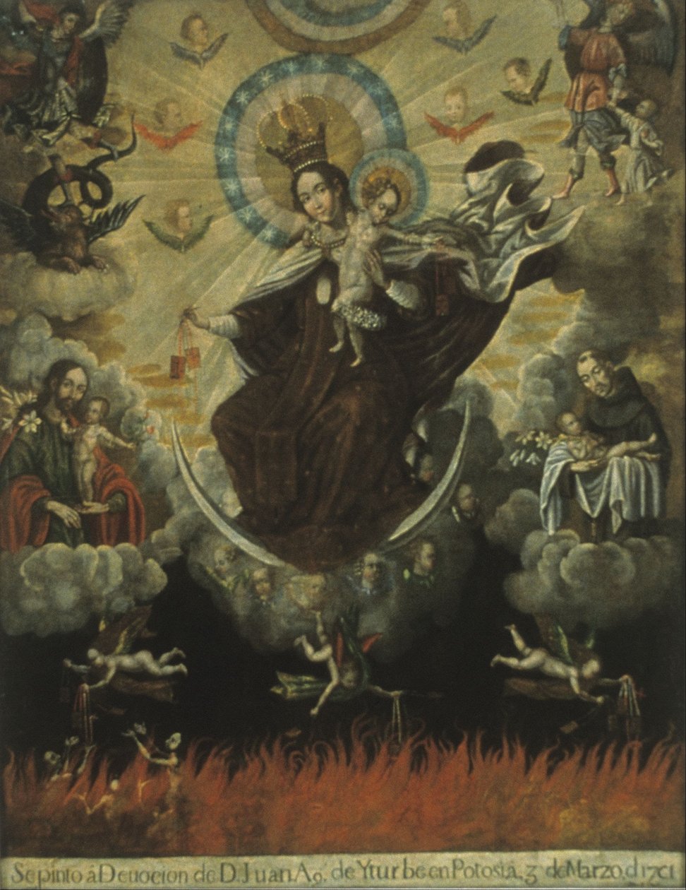 Virgen del Carmen av Miguel Gaspar De Berrío